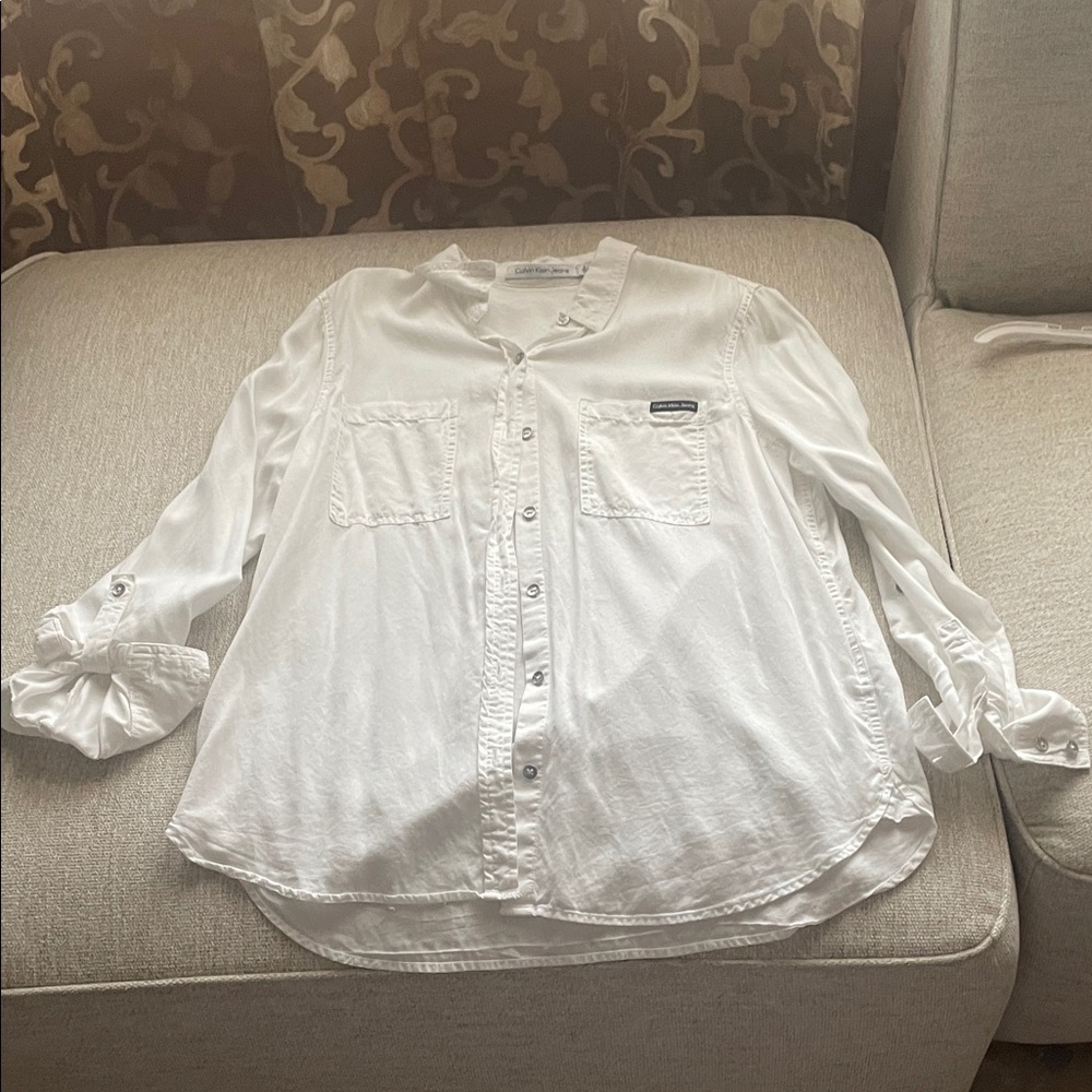 Calvin Klein Jeans White Button Down Shirt